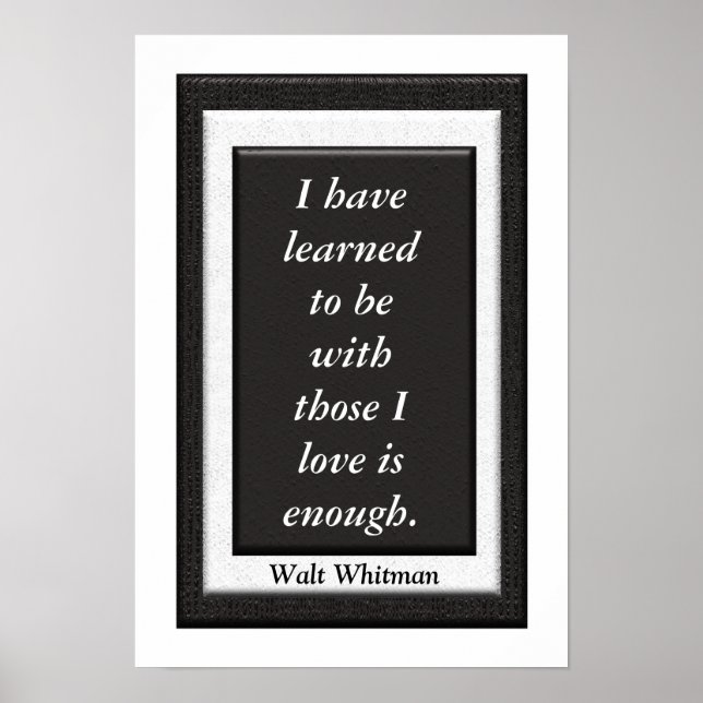 Walt Whitman - poster de arte (Frente)