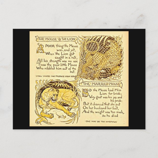 Walter Crane, Ilustracion de postales de época 65 (Anverso)