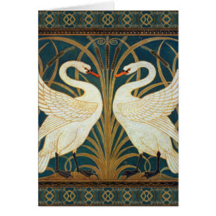 Walter Crane Swan, Rush E Iris Art Nouveau