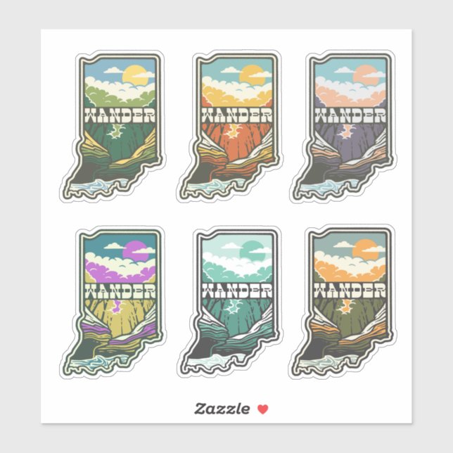Wander Indiana Vinyl Pegatina Sheet (Hoja)