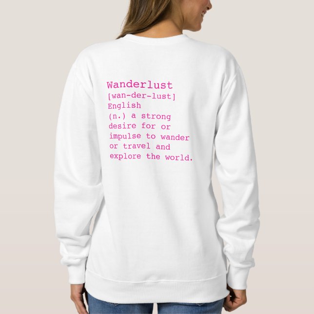 Wanderlust Camisas sudaderas para mujeres (Reverso)