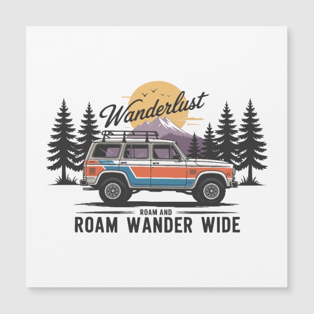 Wanderlust Camper - Roam y Roam Wander Wide (Anverso)
