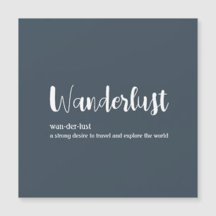 Wanderlust definición color azul blanco