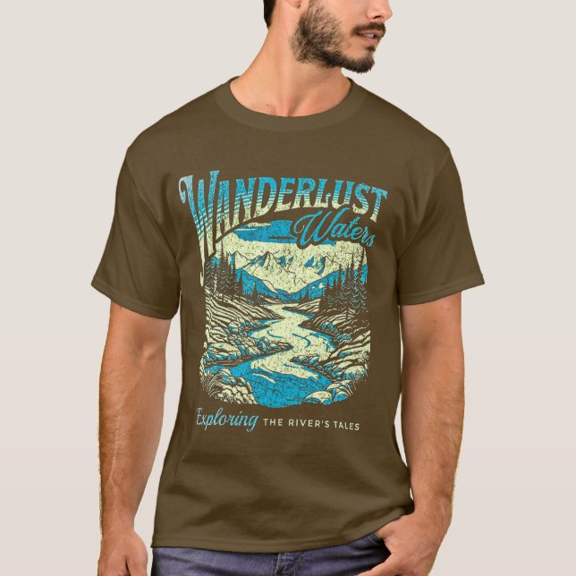 Wanderlust Waters es la camiseta básica de los hom (Anverso)