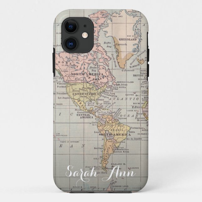 Wanderlust world map smartphone funda cutom Nombre (Reverso)