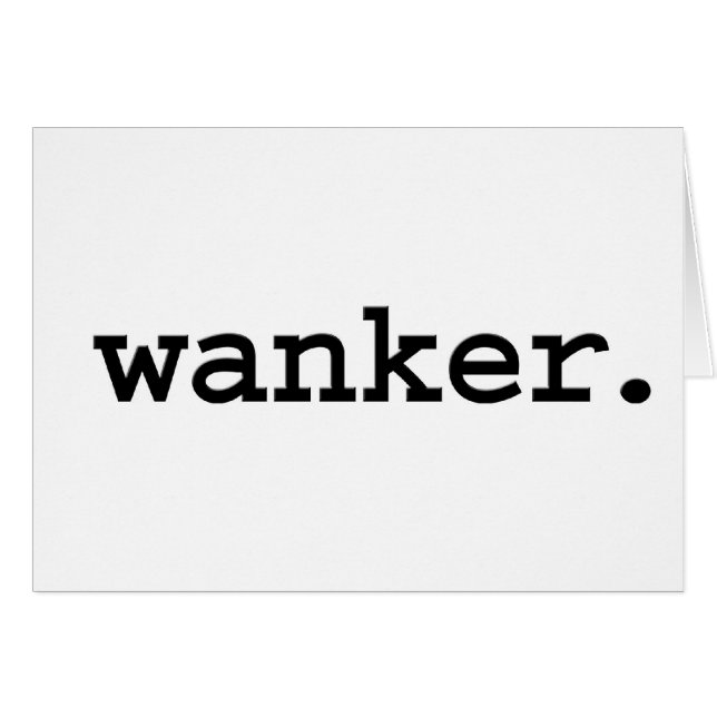wanker. (Anverso (Horizontal))