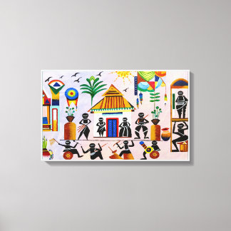 Warli Pintura de arte en el muro