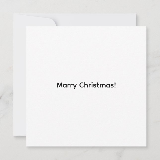 Warm Christmas Cat Flat Card (Reverso)