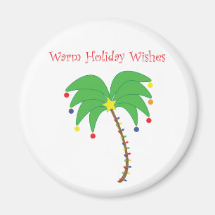 "Warm Holiday Wike" imán de árbol de palmas