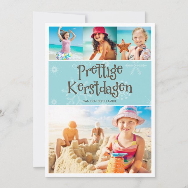 Warme Kerstmis Groet van de vakantie (Anverso)