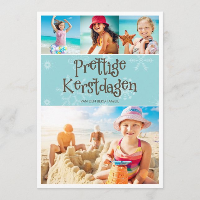 Warme Kerstmis Groet van de vakantie (Anverso)