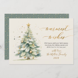 Warmest Script Watercolor Árbol de Navidad