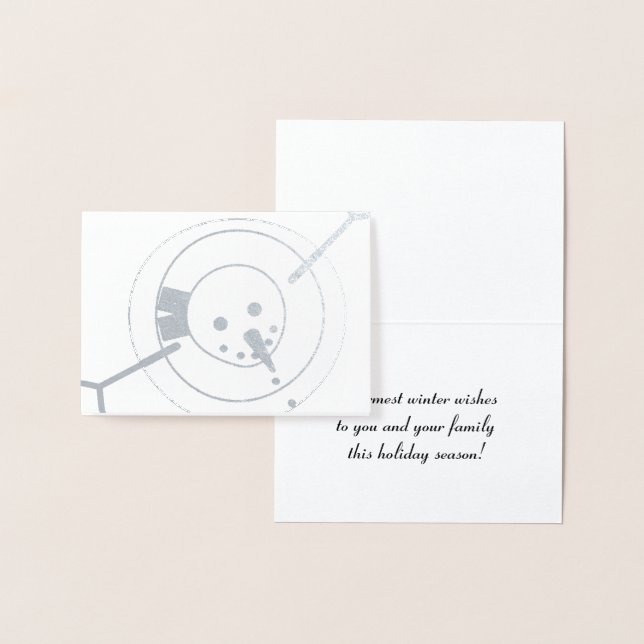 Warmest Winter Wire Tarjeta de felicitación Snowma (Demostración)