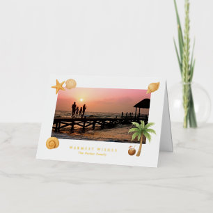 Warmest Wishes Beach Photo Modern Navidades