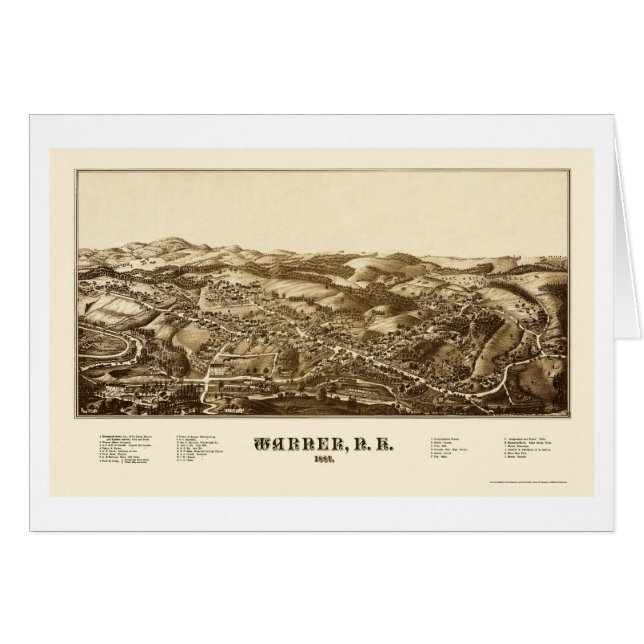 Warner, mapa panorámico del NH - 1887 (Anverso (Horizontal))