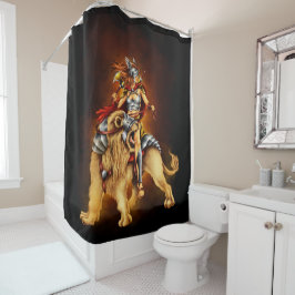 Warrion León Rider Fantasy Shower Cortina