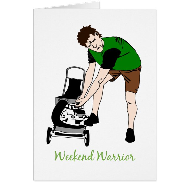 Warrior de fin de semana Funny Lawn mowing Persona (Frente)