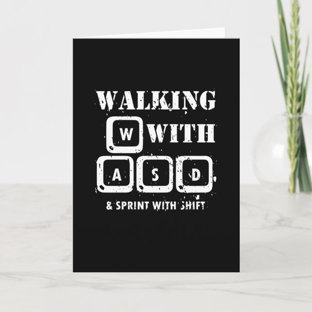 WASD - Tarjeta de felicitación para jugadores para (Anverso)