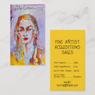 Wash acuarela tarjetas de negocios Resumen pop mod