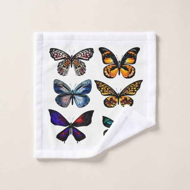 Washcloth con las mariposas (Toallita)