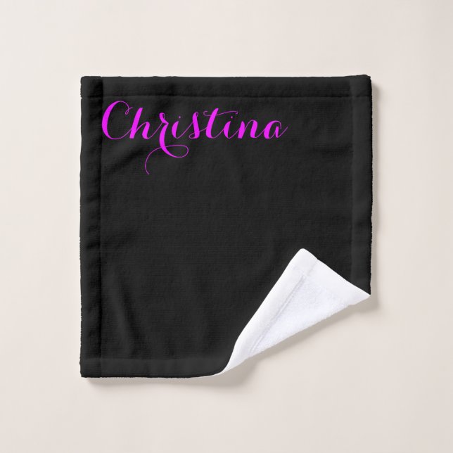 Washcloth negro del maquillaje personalizado con (Toallita)