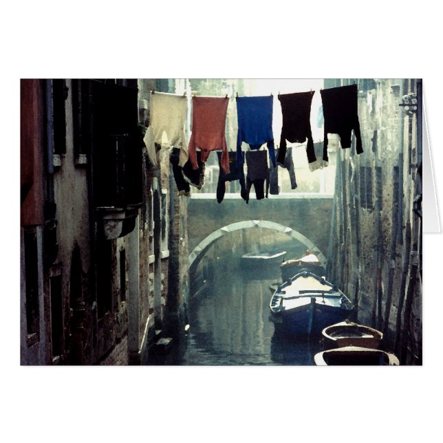 Washday en Venecia Italia (Anverso (Horizontal))