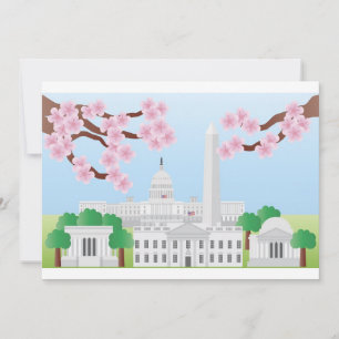 Washington DC con invitación a flores de cerezo