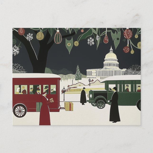 Washington DC estilo Art Deco tarjeta Capitolio Ed (Anverso)