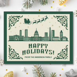 Washington, DC Skyline - Feliz tarjeta postal de v
