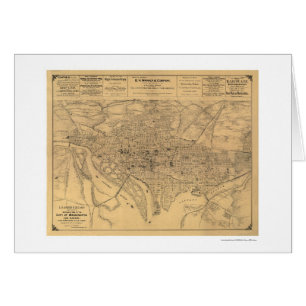 Washington DC y mapa de los suburbios por Gedney