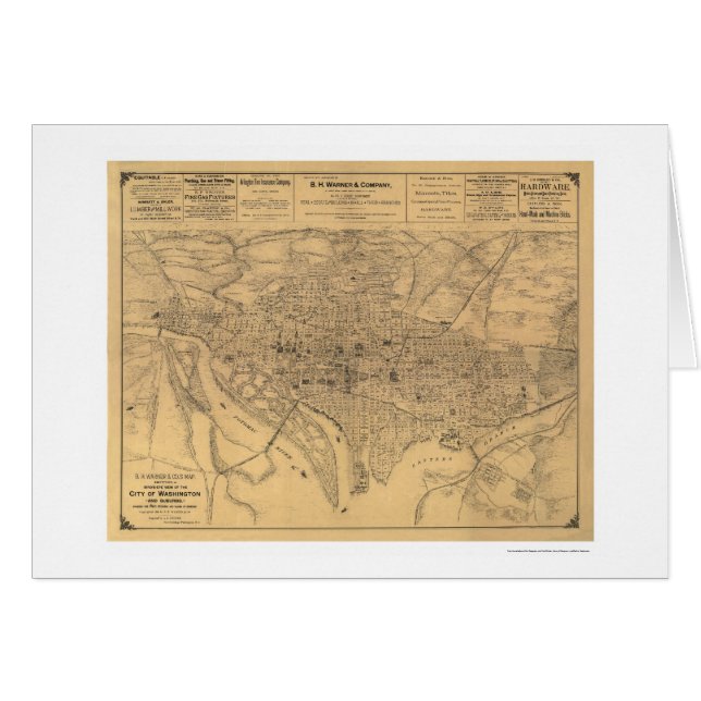 Washington DC y mapa de los suburbios por Gedney (Anverso (Horizontal))