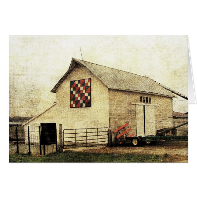 Washington, Iowa Red White y Blue Barn Quilt (Anverso (Horizontal))