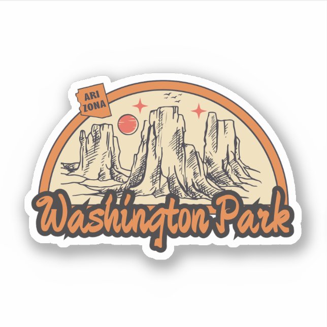 Washington Park, Arizona Pegatina (Anverso)