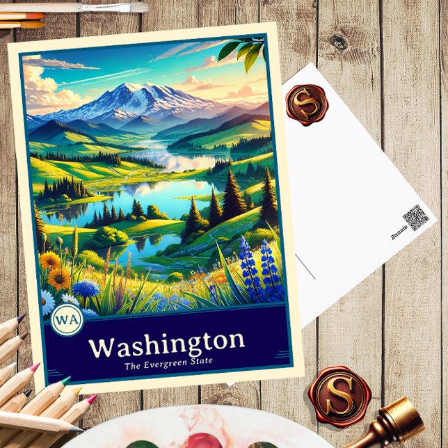 Washington | Postal con cubierta de estilo anime (Subido por el creador)