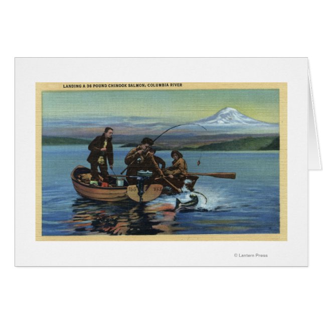 Washington - Vista de los pescadores atrapando un  (Anverso (Horizontal))