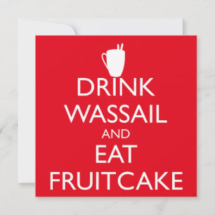 WASSAIL DE BEBIDA Y FRUITCAKE Invitación