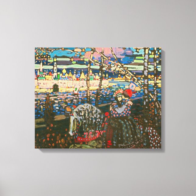 Wassily Kandinsky La Pareja Montada Arte Ruso (Anverso)