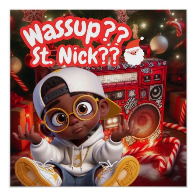 Wassup Saint Nick Poster (Anverso)