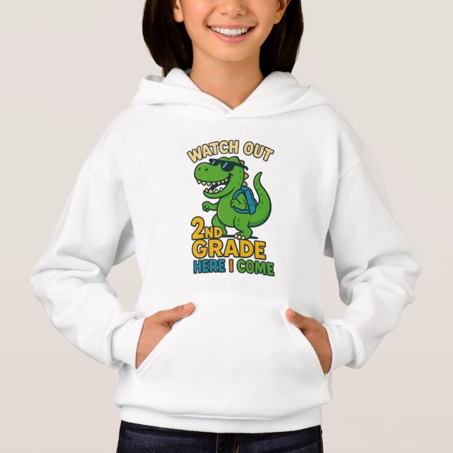 Watch Out 2nd Grade Here I Come Kids Hoodie (Anverso)