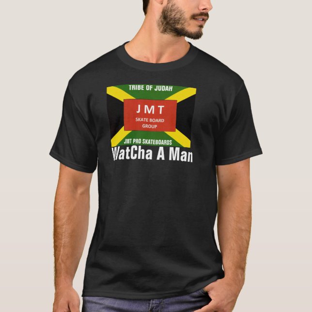 WATCHA MAN JMT Camiseta básica oscura (Anverso)