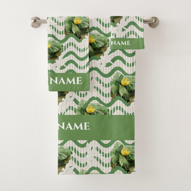 Water Lilies acuarela marea costura estexación (In situ)