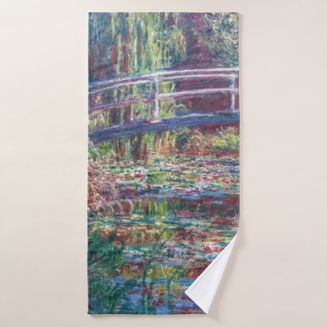 Water Lily Pond (Rosa Harmonie), Monet (Toalla de baño)
