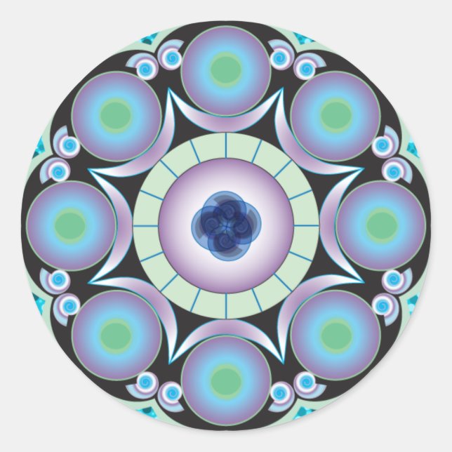 Water Mandala - Pegatinas (Anverso)