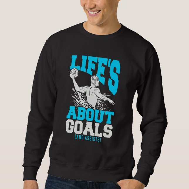 Water Polo Player Quote Life's About Goals Water P (Anverso)