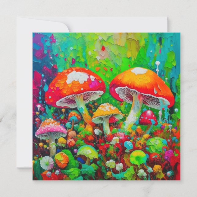 Watercolor Abstract Mushrooms (Anverso)