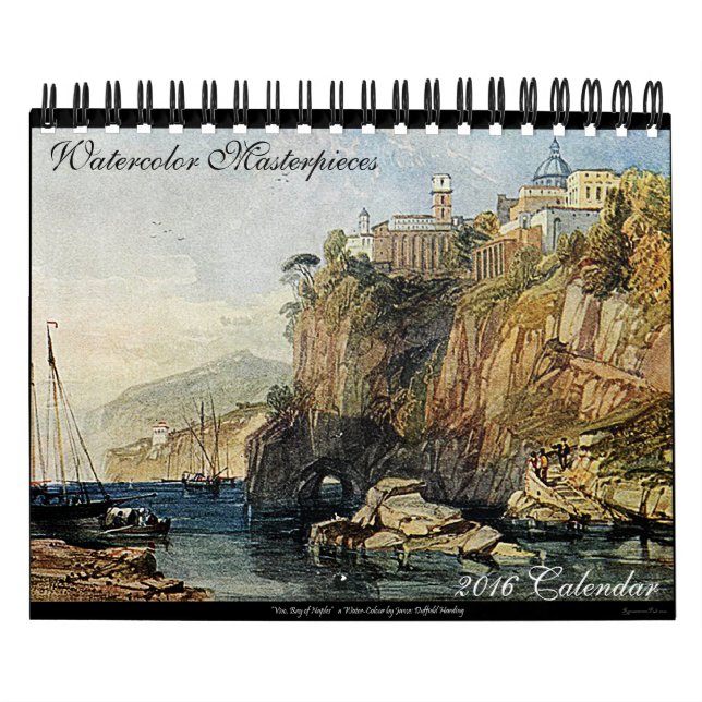Watercolor Art 2024 Hermoso Calendario de Office (Tapa)