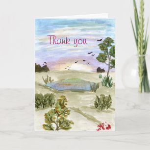 Watercolor Art Tarjeta de agradecimiento