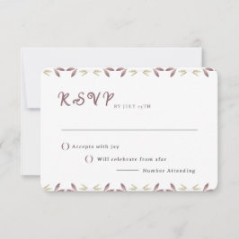 Watercolor Autumn Sale de la tarjeta RSVP de casam