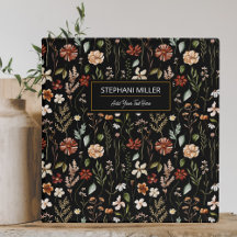 Watercolor Autumn Wildflower Garden Floral Pattern