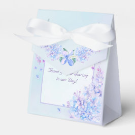 Watercolor Azul Púrpura Lilac Flor Caja de Favor